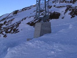 Also wenn dieses Fundament des SL Mutkogel mal komplett im Eis war, dann ist der Gletscher schon verdammt geschmolzen (02.12.)