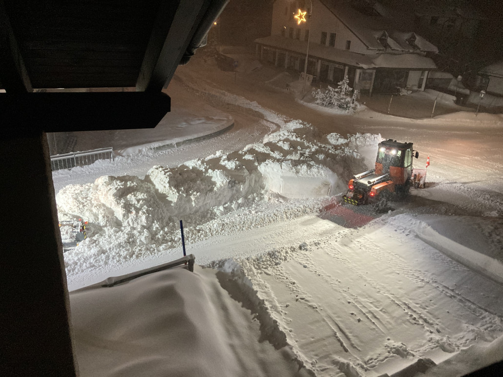 Verarbeiteter Neuschnee