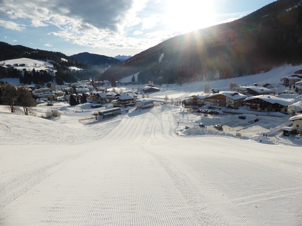 Schlußstück der diversen Pisten an der Grossbergbahn