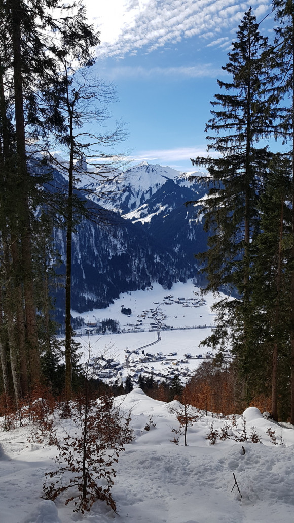 Ausblick bei der Talabfahrt