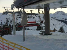 am abend, eine Minute später stand der Lift