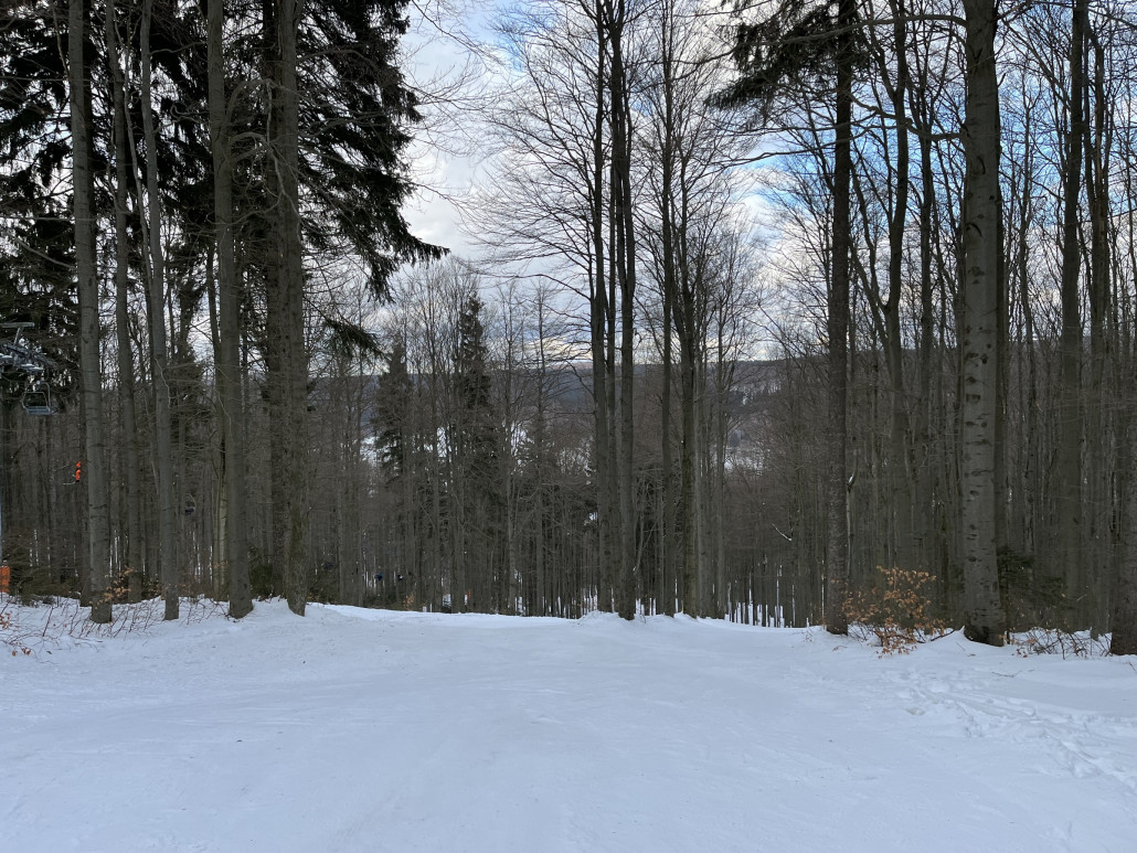 gleicher Standort mit Blick ins Tal, aber hier wird es steiler