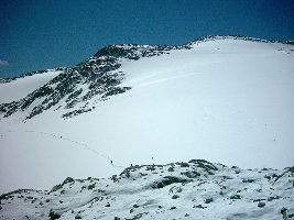 einstieg in die Gletscherüberquerung richtung Schesaplana