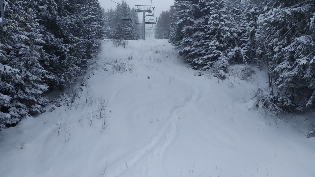 In der Trasse sieht man noch die Sträucher