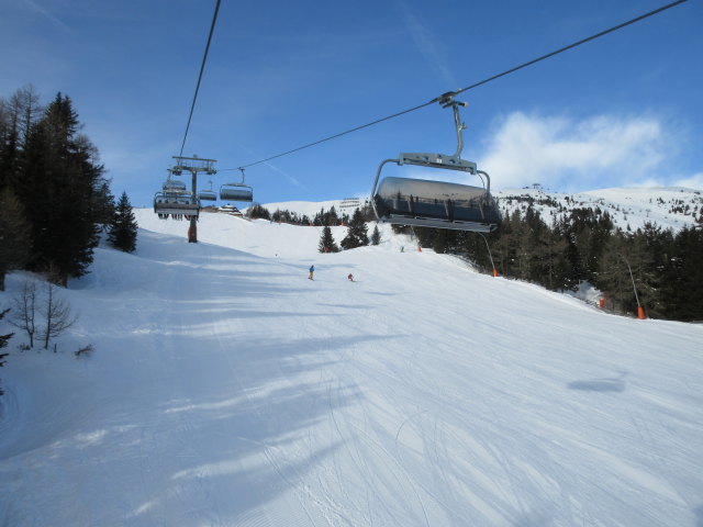 6-CLD-B Gamskogelexpress, darunter die Gamskogelpiste Nord, rechts im Hintergrund der 6-CLD-B Tschaneck