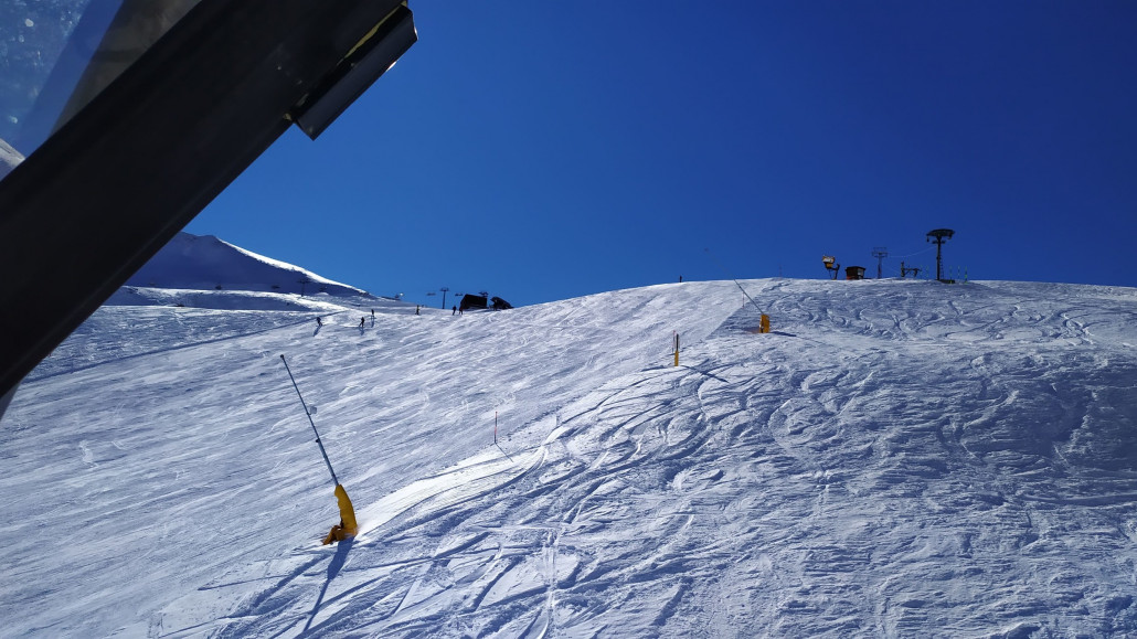 die Pisten waren auch um 12 Uhr noch sehr gut zu fahren