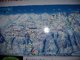 Pistenplan mit den offenen Liften