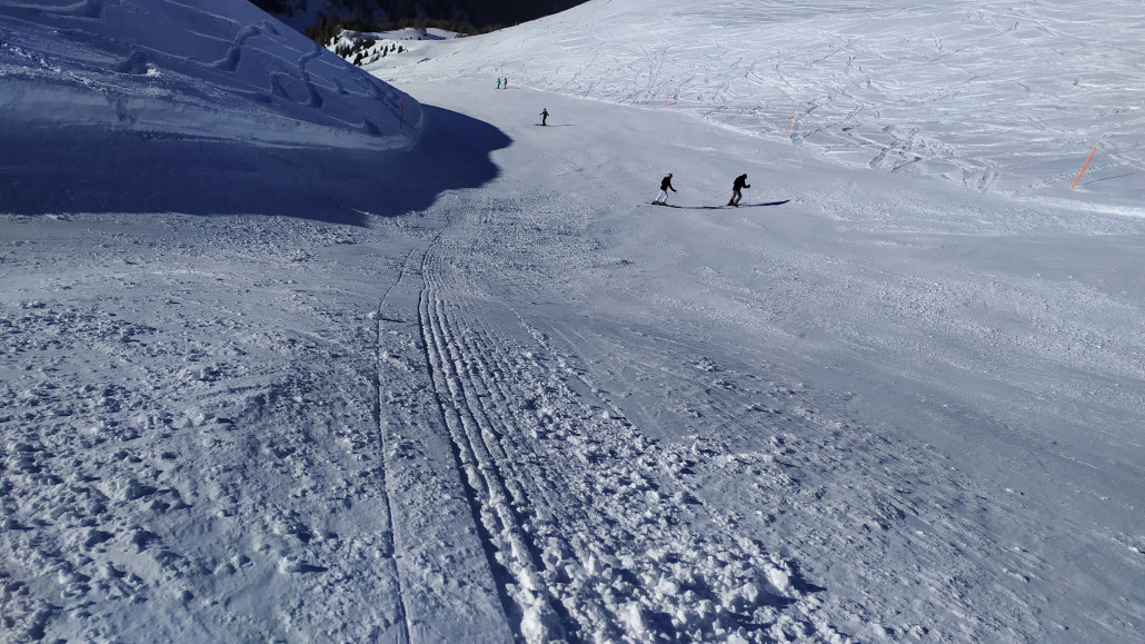 Diesmal auf der Wiegenabfahrt, die leider nicht frisch war