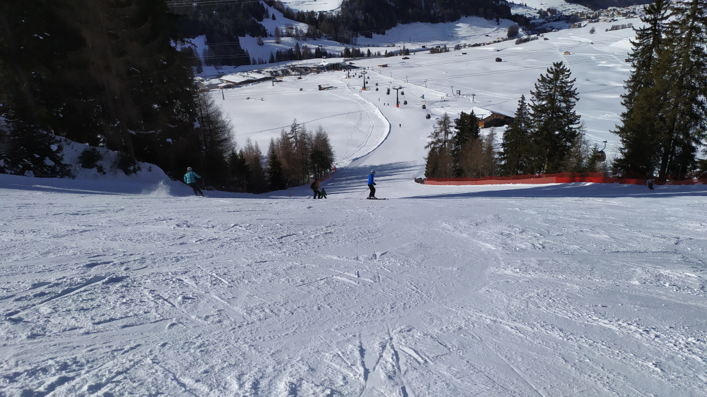 Auch die Talabfahrt war noch sehr gut in Schuss