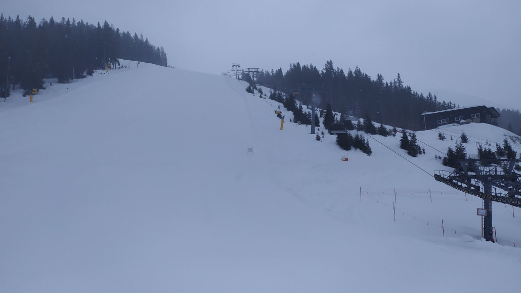 Erster Blick nach oben, noch sieht die Sicht ok aus
