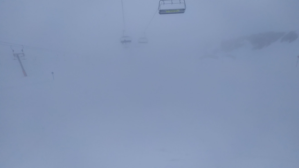 Oben war es dann nahe am Whiteout