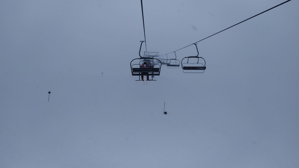 Vor uns die einzigen anderen Leute an der 4SB Rossmoos