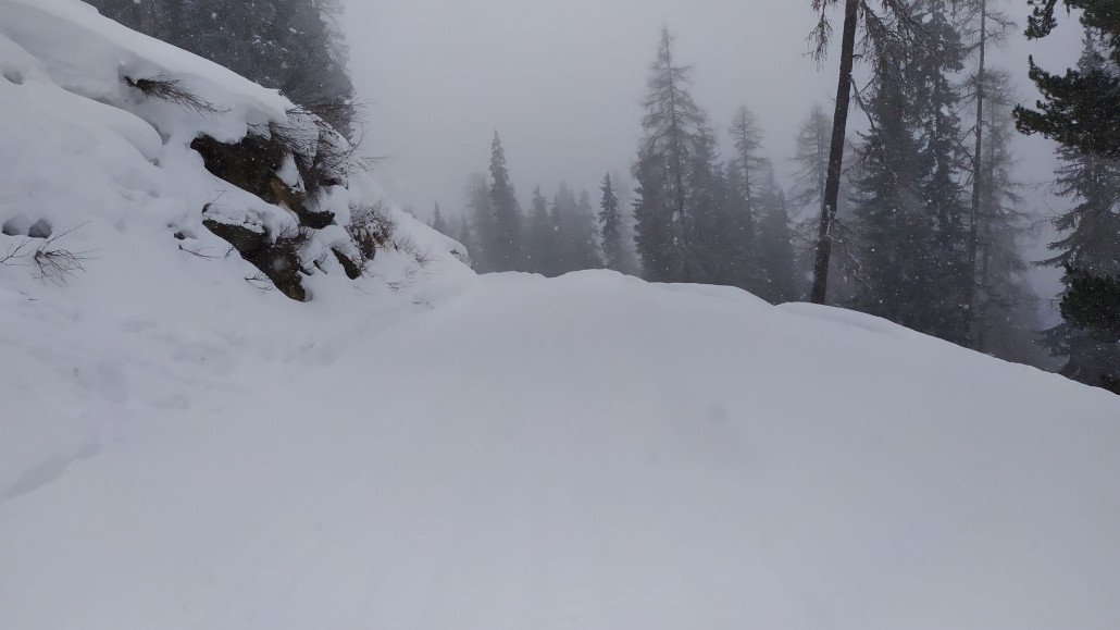 Die Talabfahrt war schön zu fahren und es gab etwas mehr Kontrast