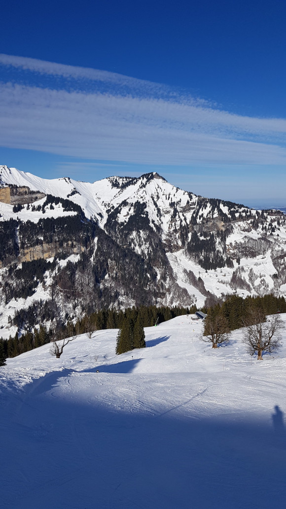 Piste 34 nun präpariert und geöffnet