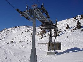 Bacolift mit gleichnamiger Kurve. Skilift Schweibe