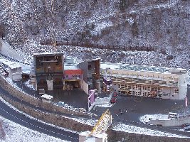 Verladeterminal Betten FO Rechts die Windenbahn nach Betten Dorf