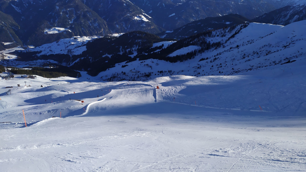 wir fuhren aber südseitig über die Möseralmbahn zurück zur Waldbahn
