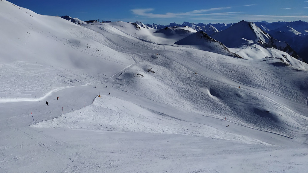 Auf der Abfahrt zur Greitspitzbahn