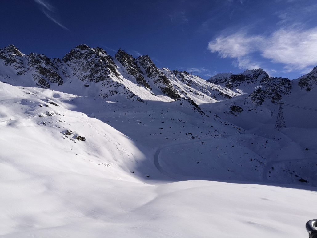 Blick Richtung Col des Gentianes und Mont Fort.