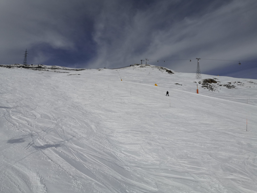 Wechsel nach La Tzoumaz an die Südseite.