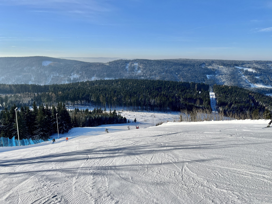 Steilhang (fast) ohne Makel in der ersten Stunde, nur die talwärts gesehen ganz rechte "Bully-Spur" des Leitwolf war knollig