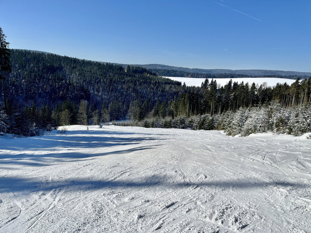 Steilhang der "Paula" wurde später etwas weich bzw. fast sulzig, gerade nach der Linkskurve ist der Hang auch komplett nach Süden ausgerichtet