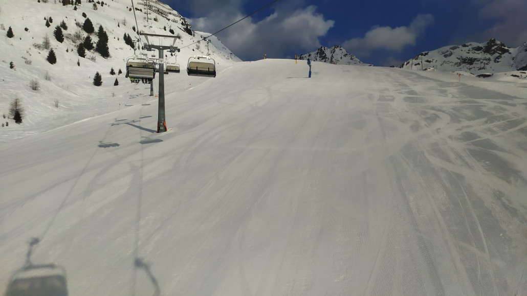 Oben direkt in die Albittbahn