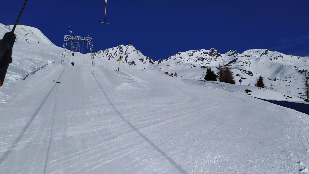 ...zum SL Mardinalift, wo wir beide Abfahrten testeten