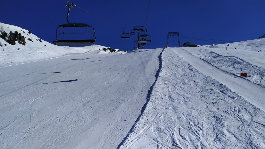 Die Pisten waren komplett leer und noch in sehr gutem Zustand