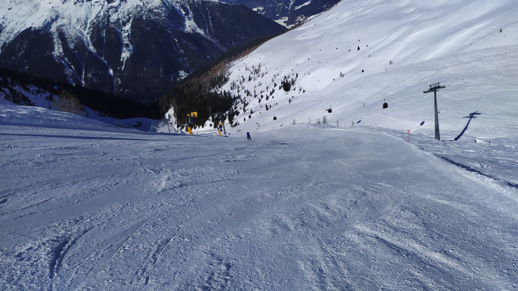 ...und hier im unteren Bereich. Es war Platz zum laufen lassen
