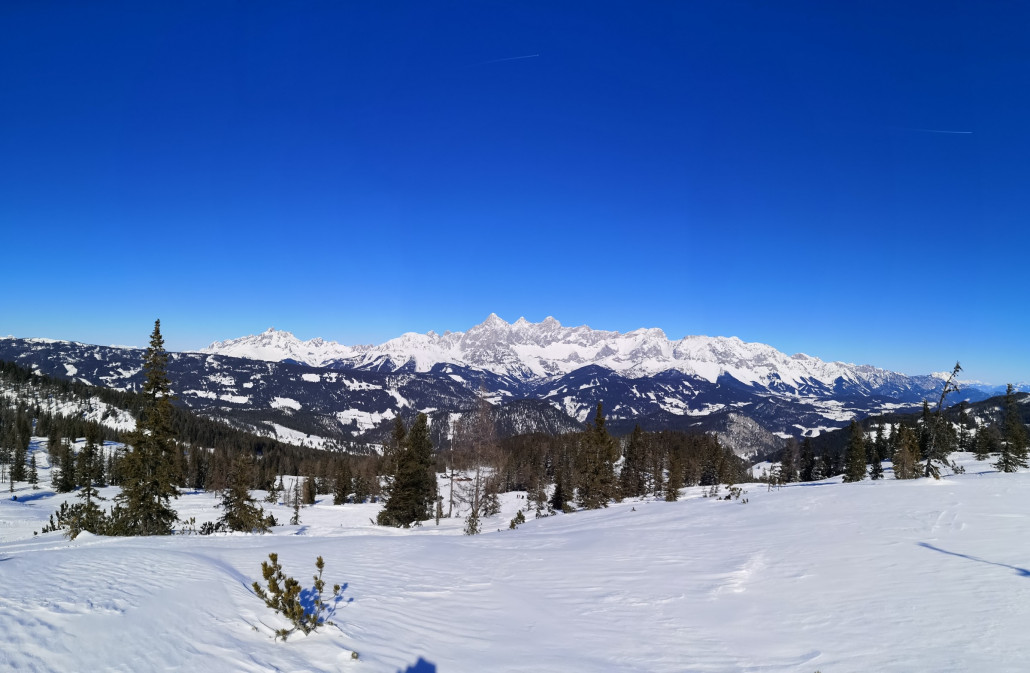 Nun auf der Fageralm mit dachstein im Blick