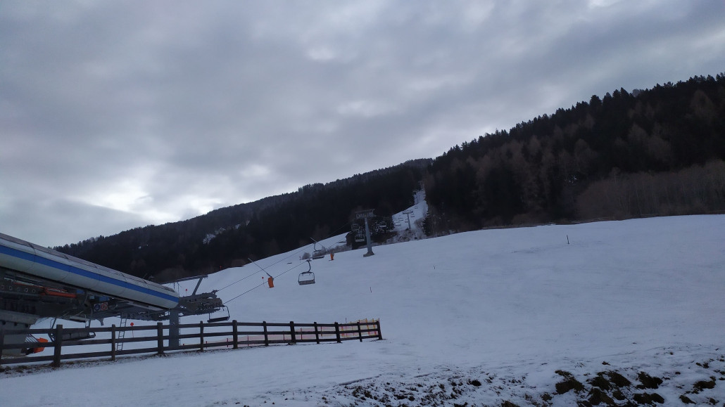 Geparkt wurde pünklich um 9 Uhr direkt am Lift
