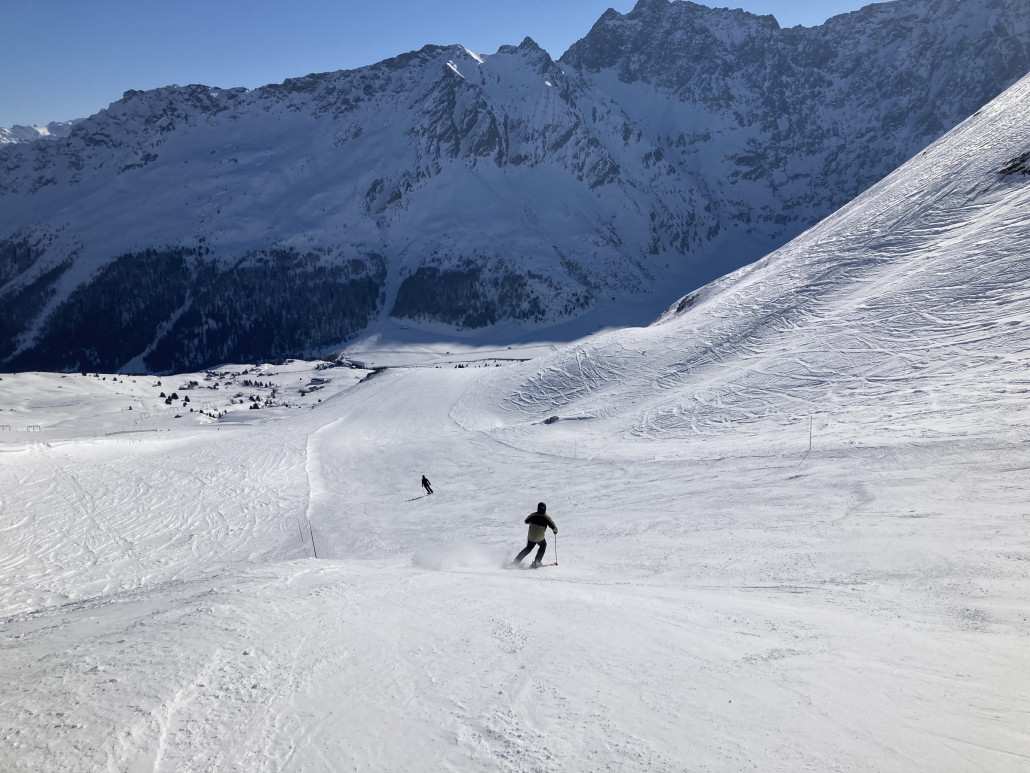 Schwarze 22. Bis auf einen kurzen Hang relativ flach für diese Klassifikation.