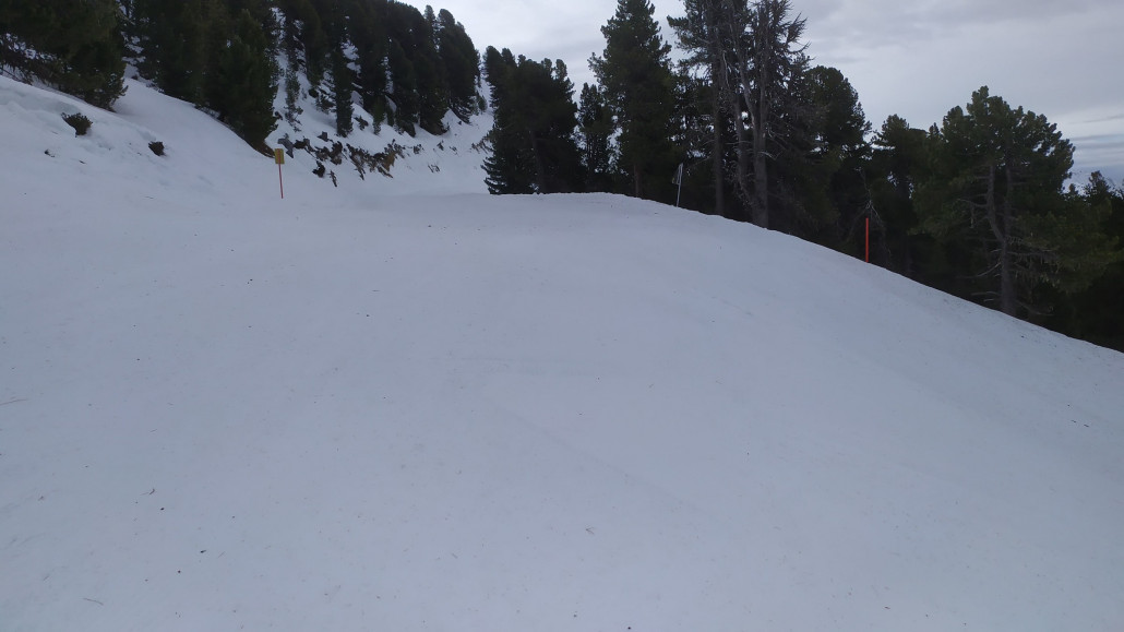 Auf den Verbindungspisten hatte es ordentlich Dreck gewindet