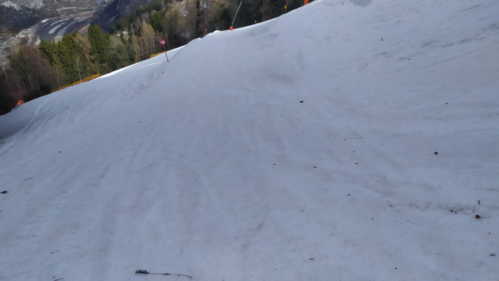 die Talabfahrt war dann teils voller Dreck