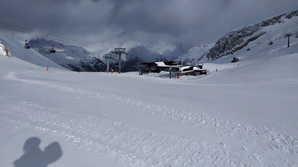 Sprung hinüber zum Palinkopf, noch waren beide Bahnen geschlossen