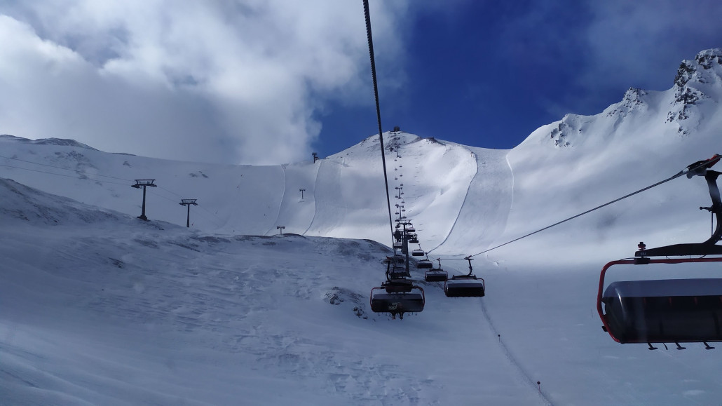 Die Pisten sahen hier noch gut aus