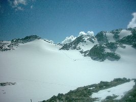 der Gletscher weiter rechts