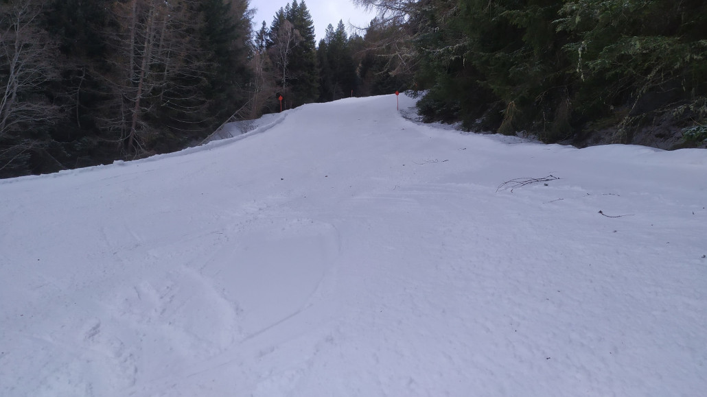 Auf der Talabfahrt lagen noch immer ein paar Äste
