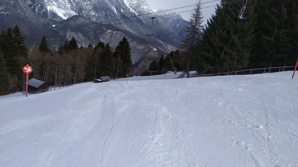 Und stellenweise war sie mit ein paar Zentimeter Neuschnee verschönert