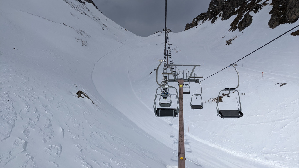 Morgens lief der Sessel auf die Hohe Scharte noch