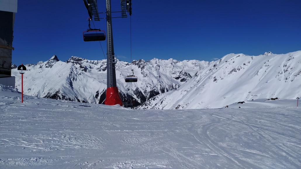Blick vom Pardatschgrat zur Velilleckbahn