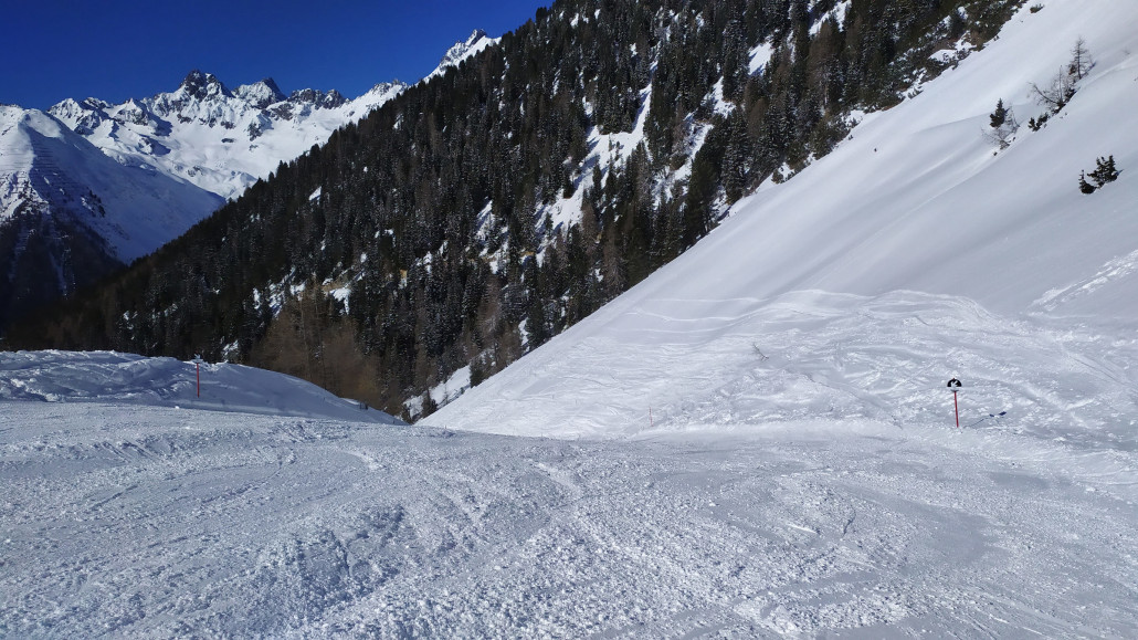 Diesmal war die Abfahrt durchs Tal schon ausgefahren