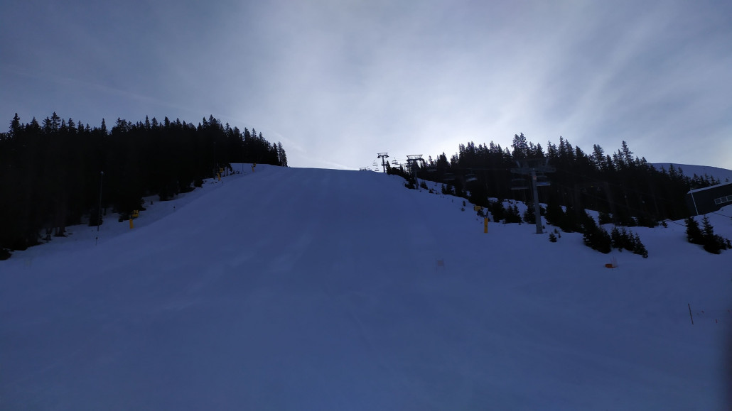 Die Abfahrt an der Zeinisbahn sah in der früh einladend aus
