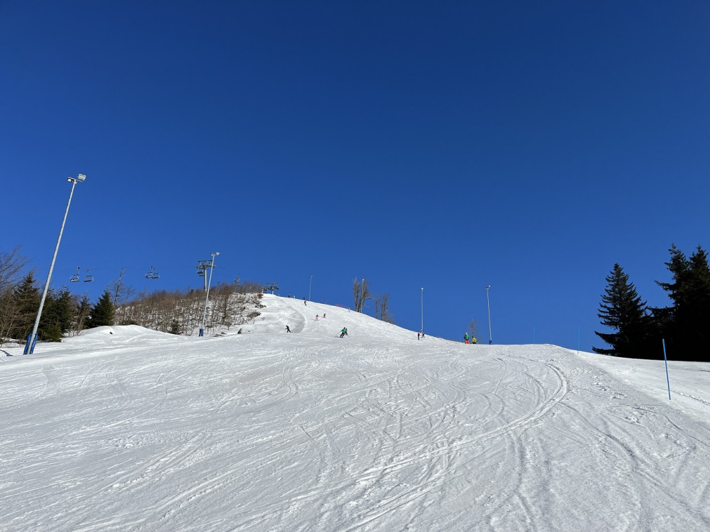 Fahren lies sich das (noch) wunderbar, auch unsichere Skifahrer kamen da noch gut runter
