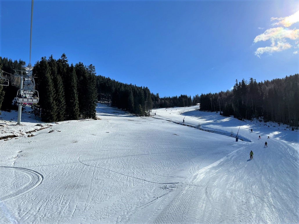 Piste 2 "Milena" ebenfalls top, hier hat man die kleinen Depots / flache Hügel von vor 10 Tagen inzwischen mit eingeschoben