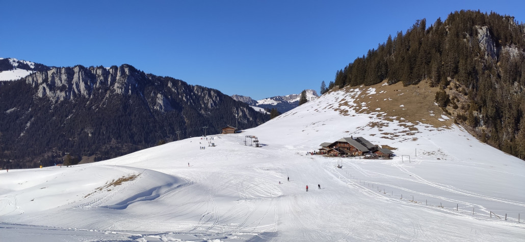Piste 4, Bergstation vom kleinen Schlepper