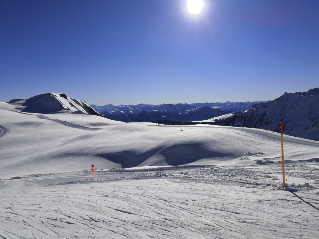 Sonne pur auf der Pizolhütte um halb zehn