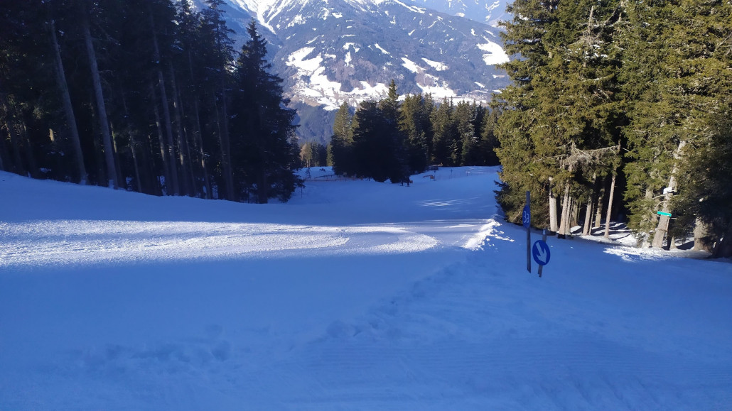 Leider liegen die Abfahrten vormittags meist im Schatten