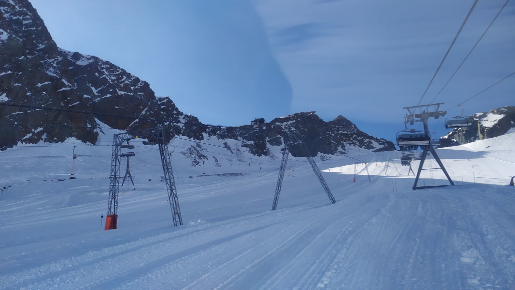 Die Schaufeljochbahn leider nicht in Betrieb, gibt es Probleme mit dem Steinfeld oder am Ausstieg?